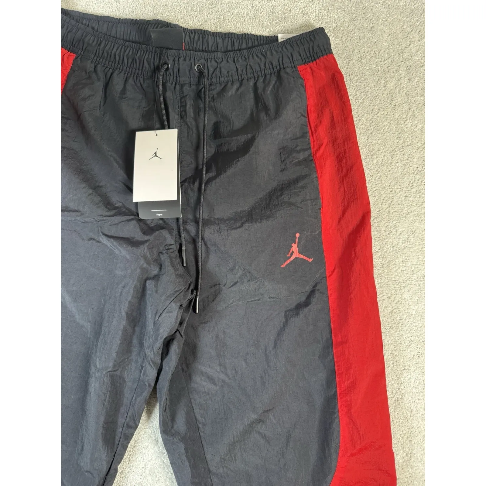Nike Men L Jordan Sport Jam Warm-Up Pants Black Red Bred DX9373-013 NSW Track - Image 2