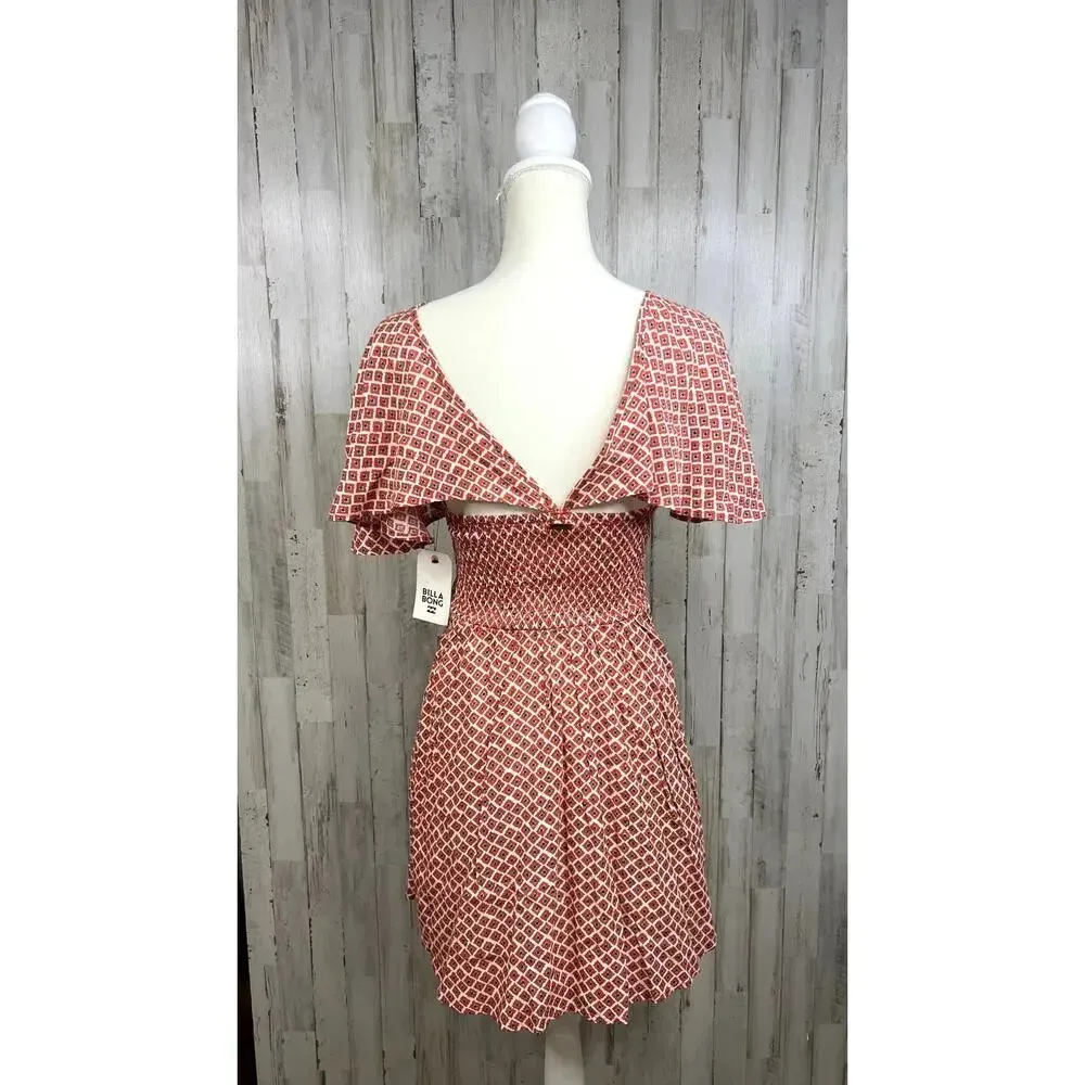 NWT Billabong Tomorrows End‎ Mini Dress Women's XS Geometric Boho Summer Casual - Image 6