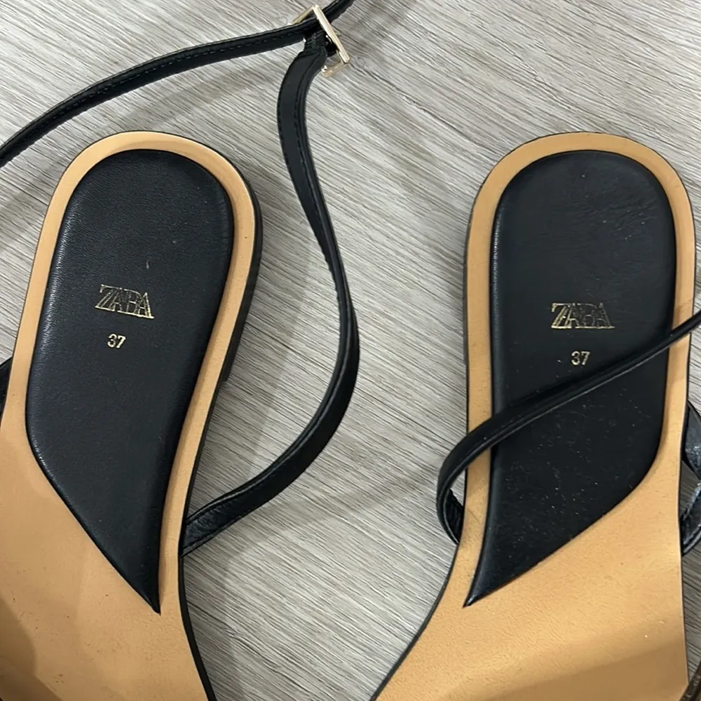 ZARA  • pearl square toe sandals - Image 8