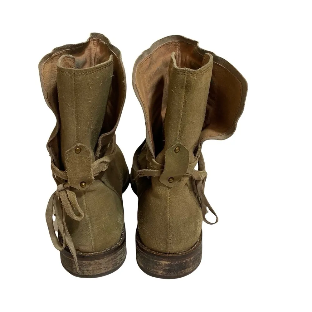 FREE PEOPLE Green Suede Cambridge Booties - Image 2