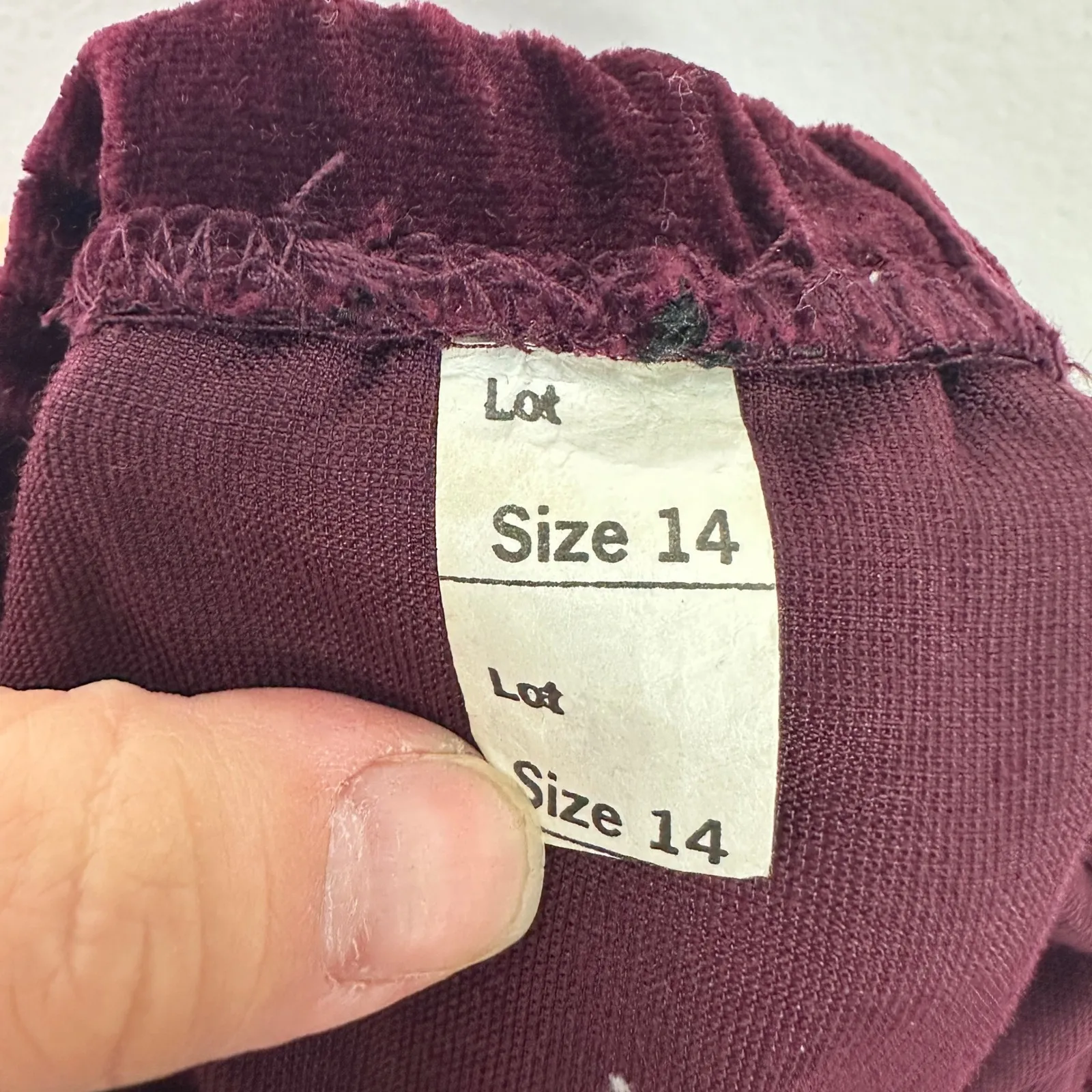 Velvet Skirt Size 14 Burgundy Holiday Party Whimsigoth Luxe Grunge Vintage 90s Purple - Image 5