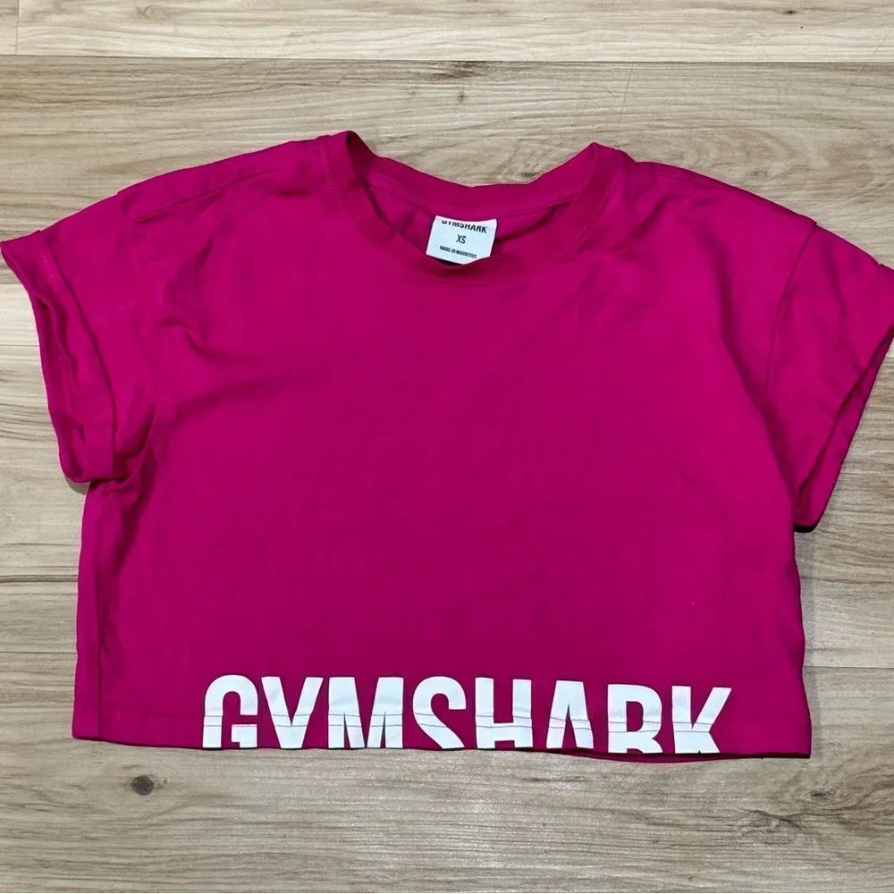 Gymshark Fraction Cropped Tee Shirt Pink Athletic Women’s XS - Image 2