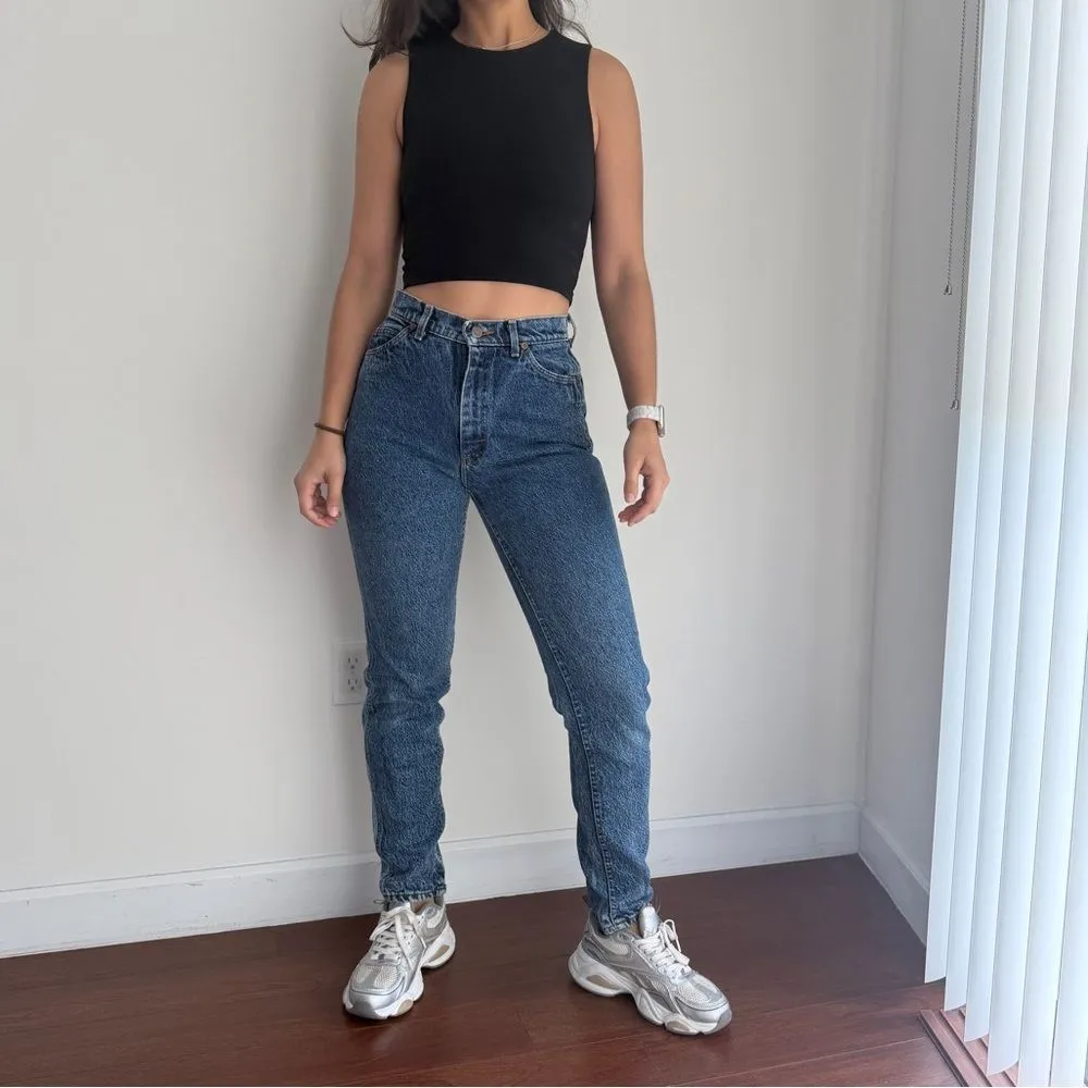 Vintage Lee Jeans Womens 26 Waist High Waist Mom Acid Wash - Image 12