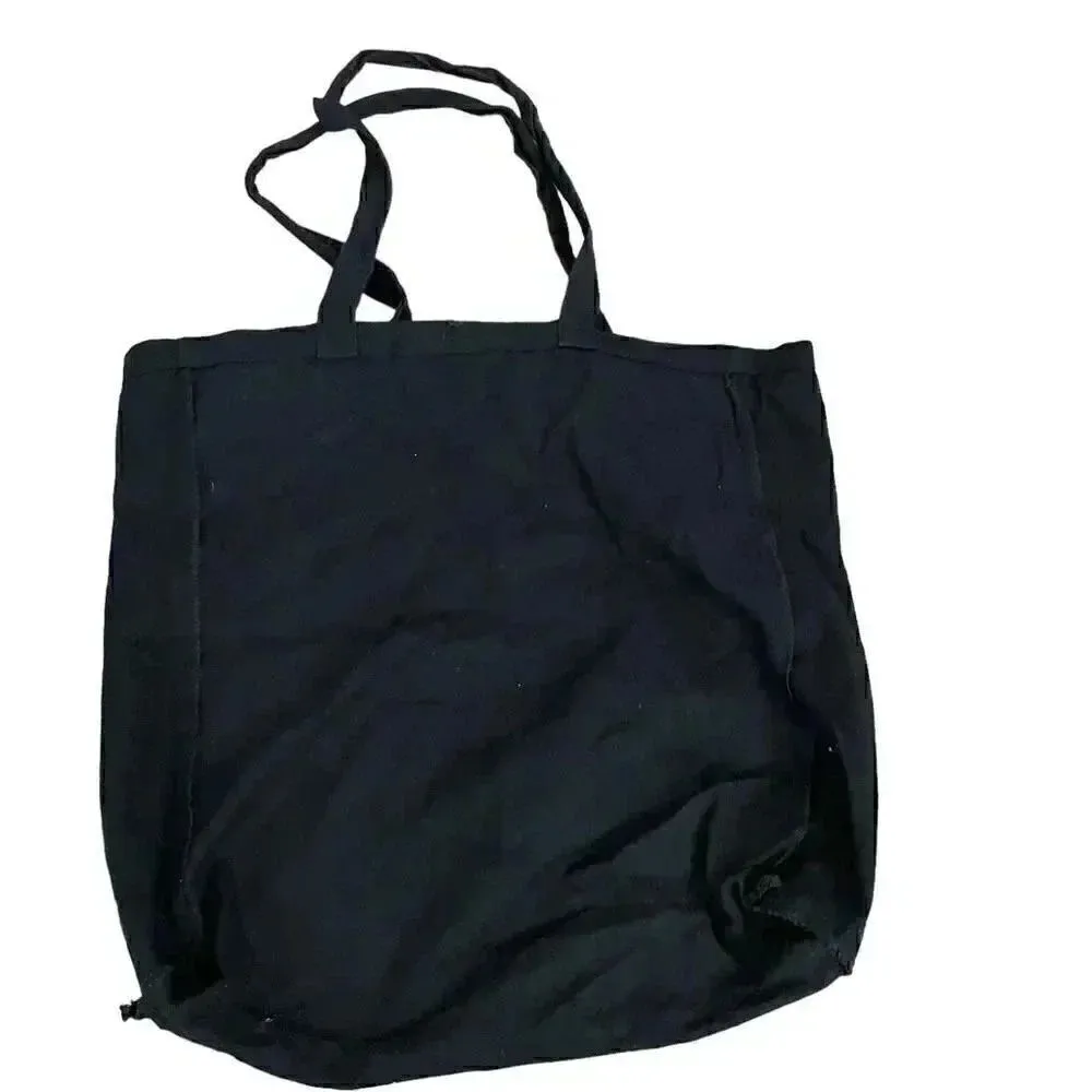 Keep Calm And Go Shopping Graphic Cotton Black Gold Tote Bag One SZ #1115 - Image 4