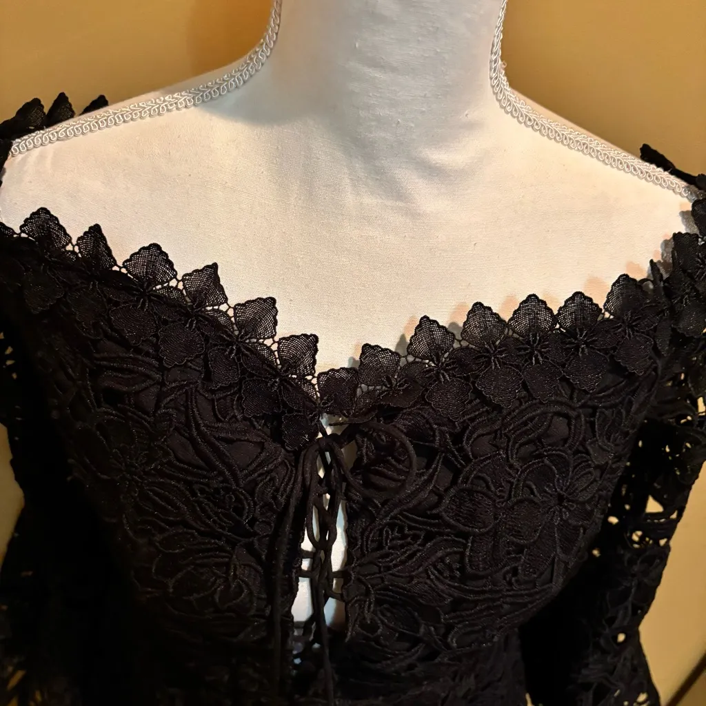 Boston Proper Elegant Black Lace Dress size 12‎ - Image 4