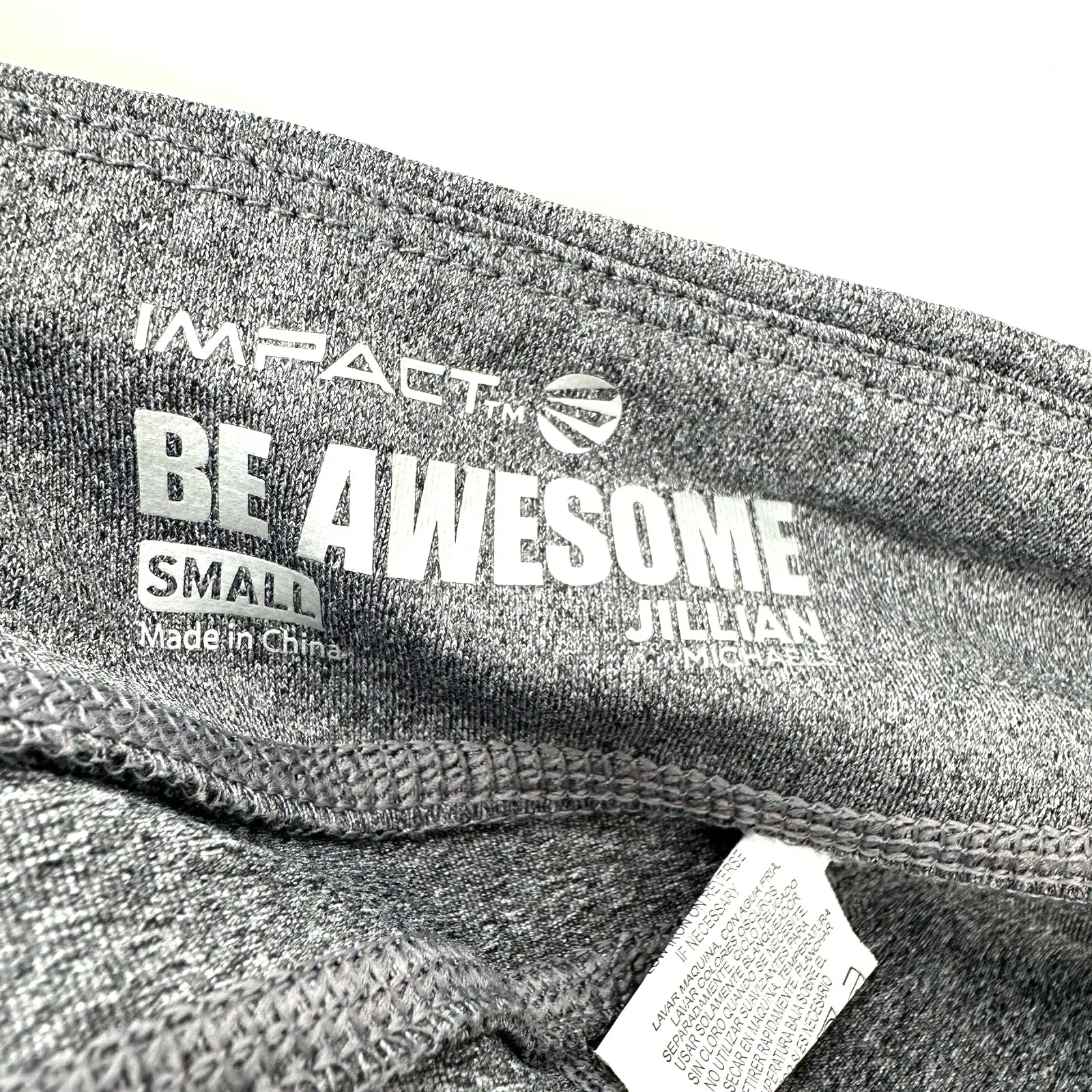 Impact Be Awesome size small gray athletic‎ short shorts - Image 3