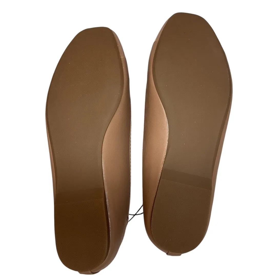 Dolce Vita Women's Patent Finish Square Toe Slip On Comfy Ballet Flats Sz 8 NWT Tan - Image 8