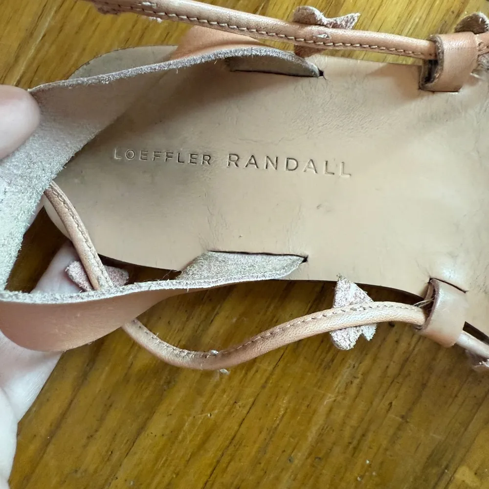 Loeffler Randall Heartla Ankle Wrap Gladiator Sandal Pink Nude Leather Heart 6.5 - Image 9