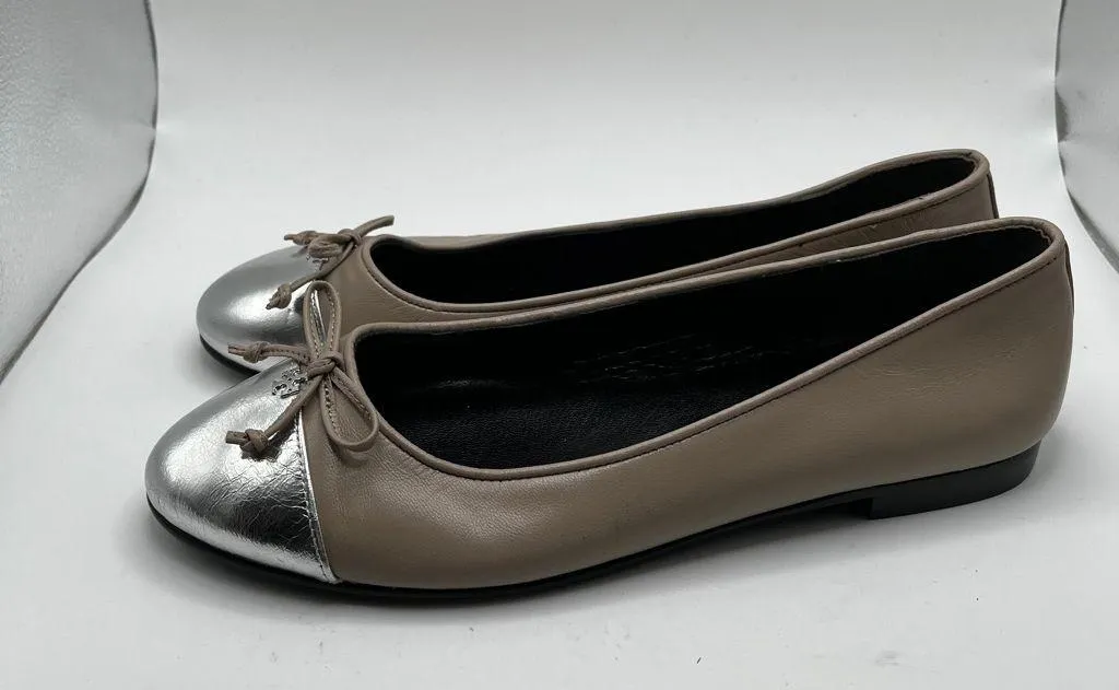 Tory Burch Women's Capped Toe Ballet Flats size 7.5M leather - Image 3