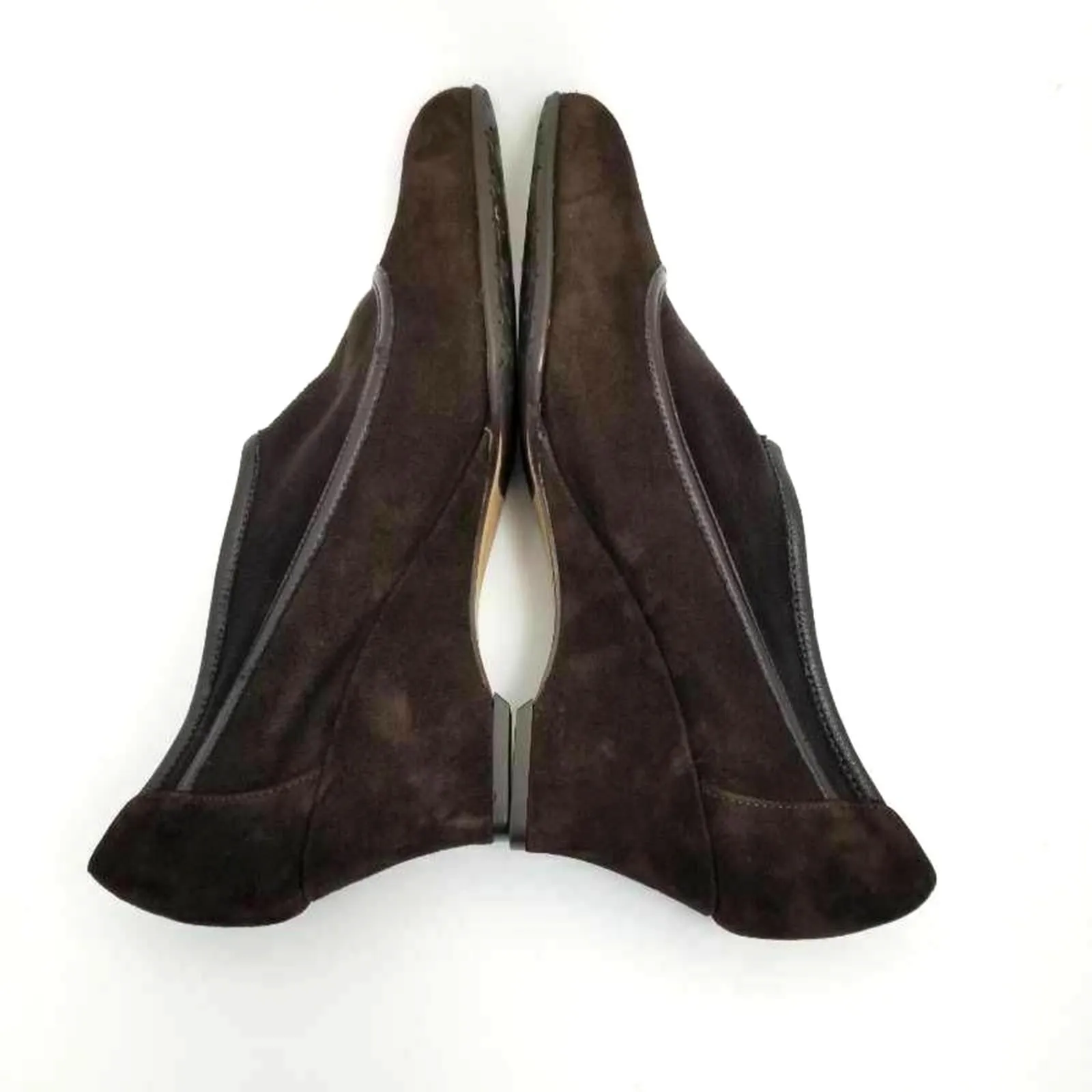 Prevata Ankle Booties Brown Wedge Heels Size 7.5 B - Image 7