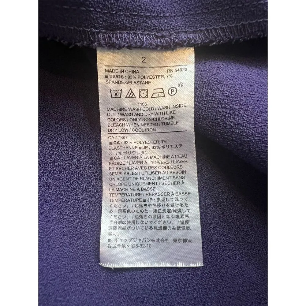 Banana Republic Women's Purple Scalloped Hem Mini Skirt Size 2 - Image 4