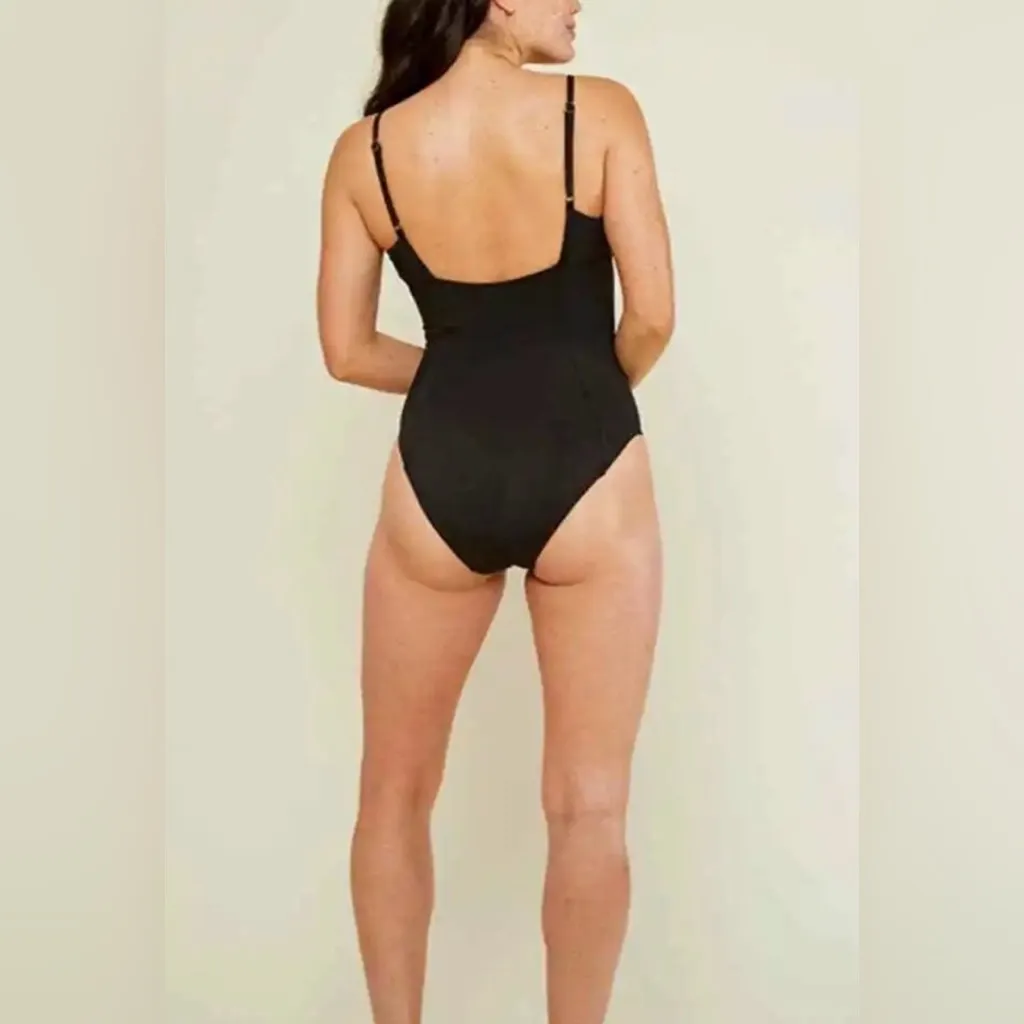 Andie Swim - NWT | Havana | One-Piece Square Neck Swimsuit - Black | Medium - Image 4