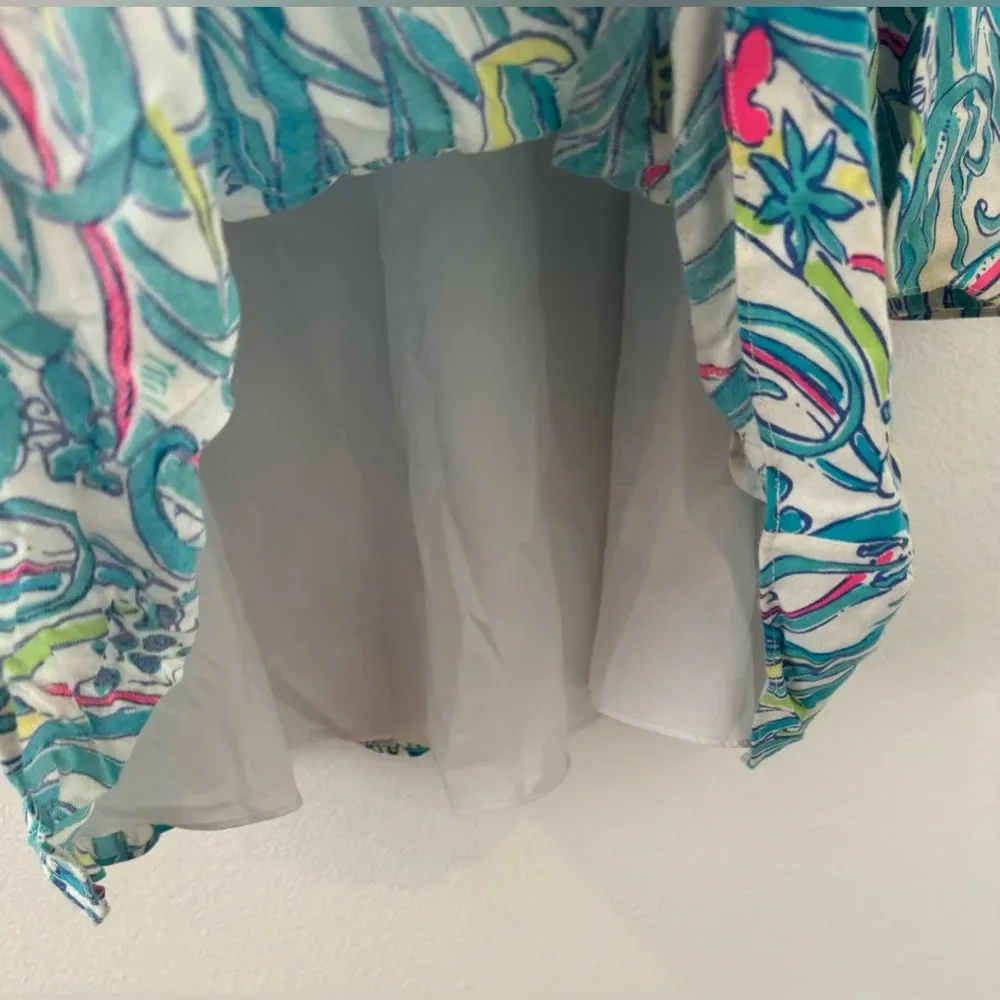 Lilly Pulitzer Long Story Colette Swing Tunic Dress Bell Sleeves Giraffe XXS - Image 5