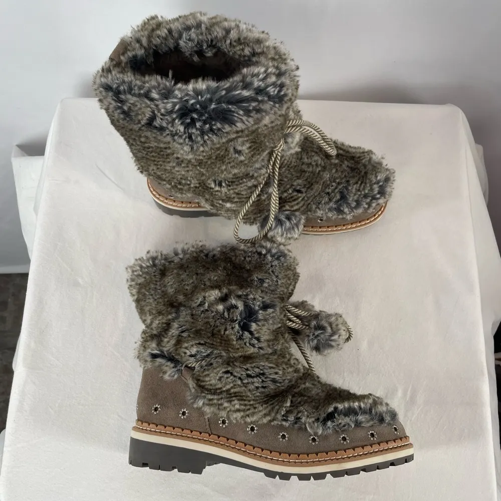 Sam Edelman Blanche Fur Boot‎ in Grey Brown Size 8.5 - Image 3