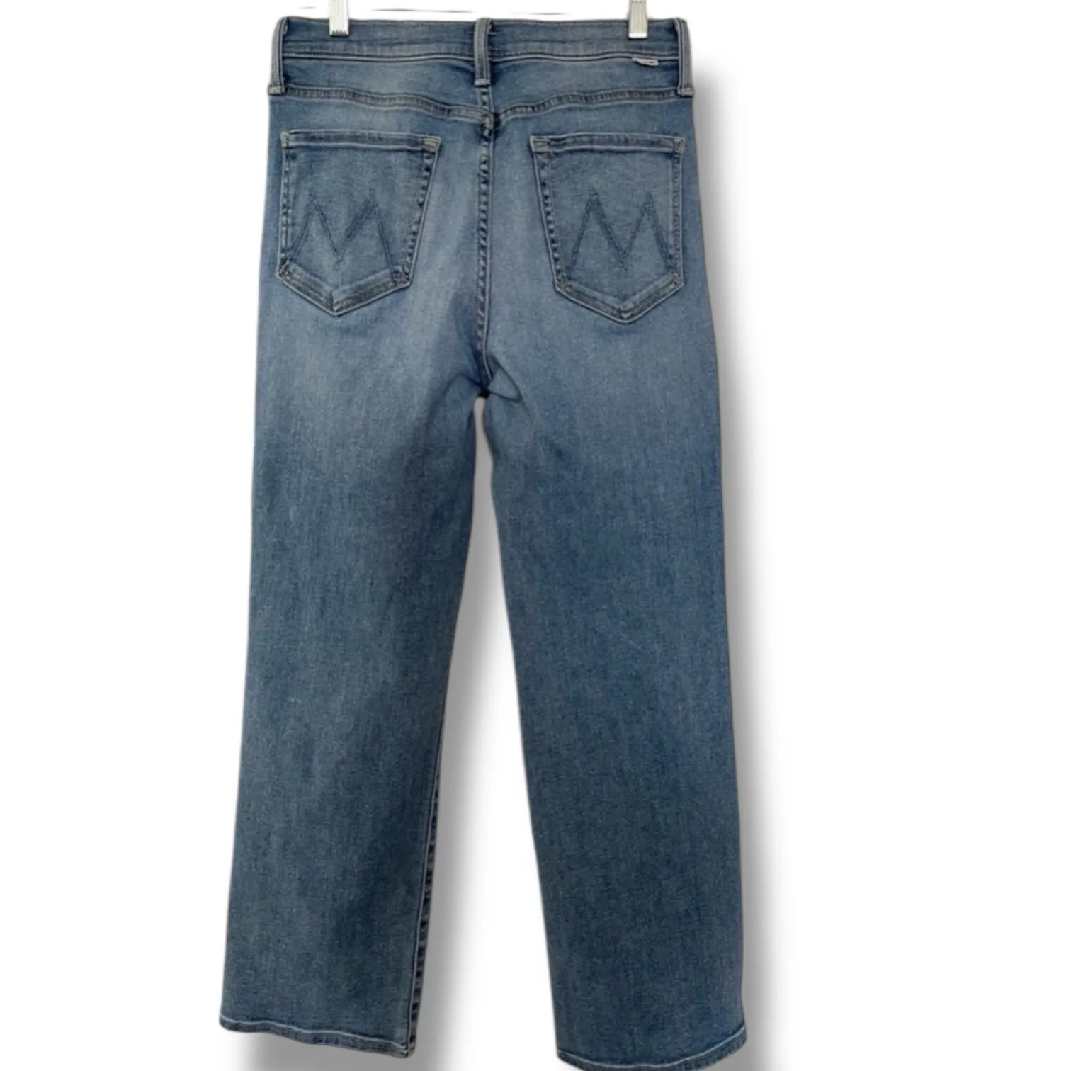 Mother Women's Straight Jeans‎ The Rambler Zip Ankle County Line High Rise 23 Blue - Image 2
