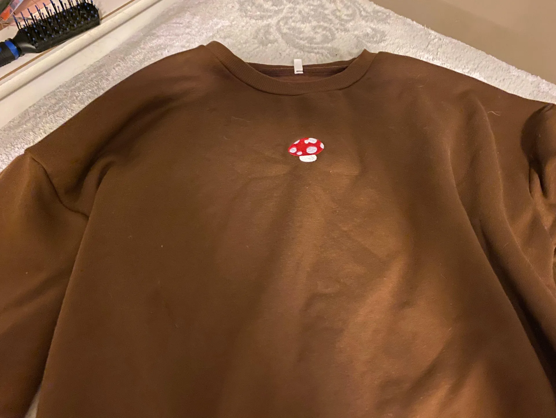 mushroom sweatshirt Brown Size L - Image 2