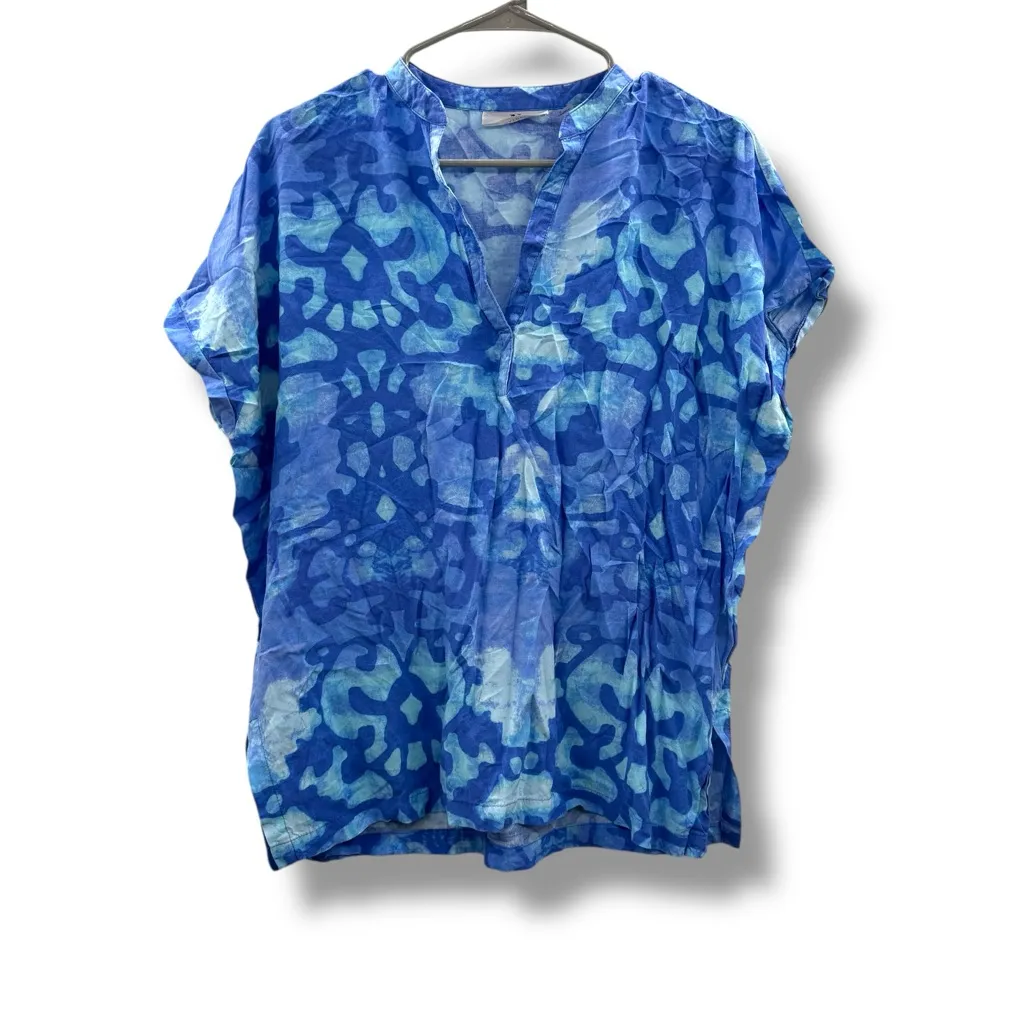 Natori Oasis Challis Pajama Set Women’s Size Small Blue Aqua Lounge Sleepwear - Image 3