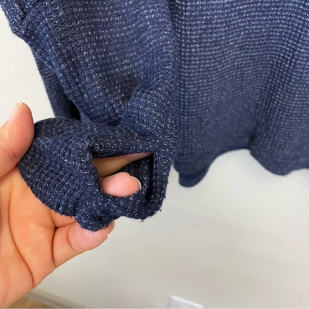 Michael Lauren‎ Blue Slouchy Long Sleeve Crewneck Knit Top Size XS/S - Image 4