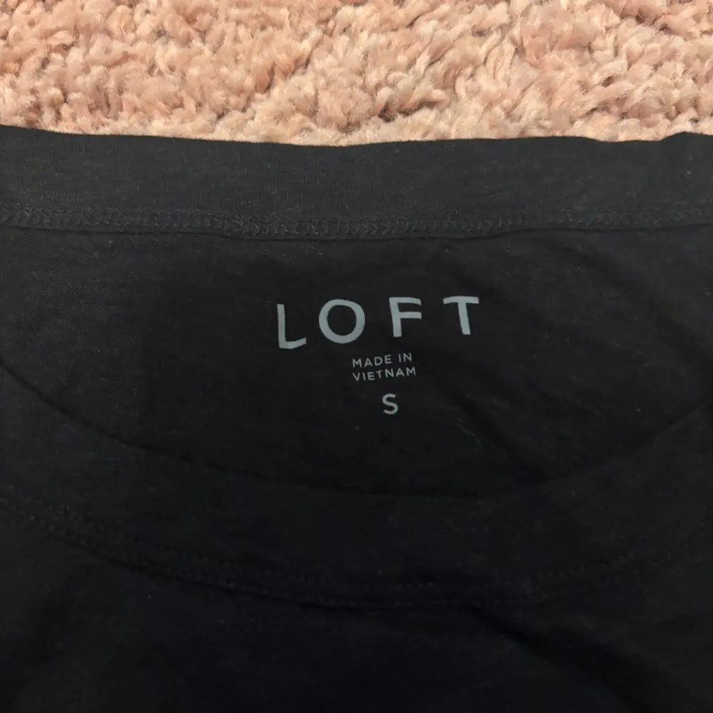 NWT Loft Side Tie Linen Blend Tank Top Womens Sz S Black Classy Chic Sleeveless - Image 4