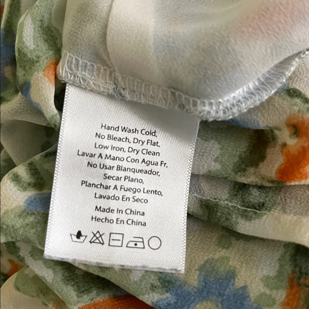 Molly Green Frilled Floral Tie Front Cropped Top - Image 5