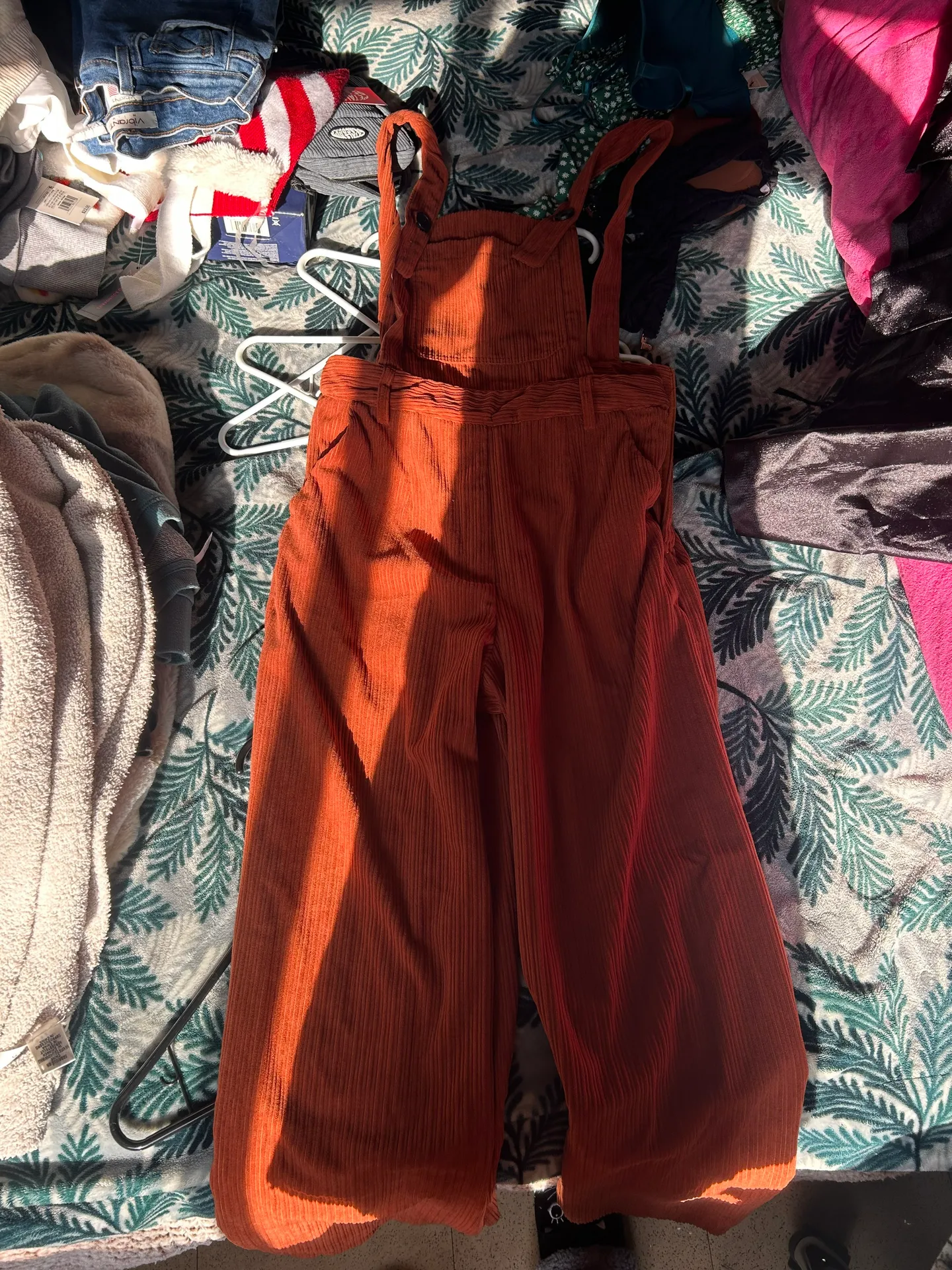 Cider Rust Corduroy Jumpsuit Overalls - Image 3