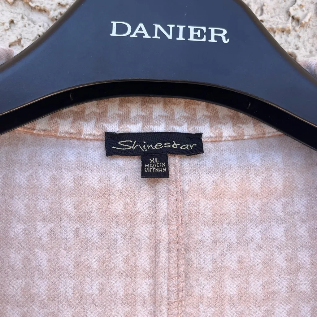 Shinestar Blazer in Cream‎ and Tan - Image 2