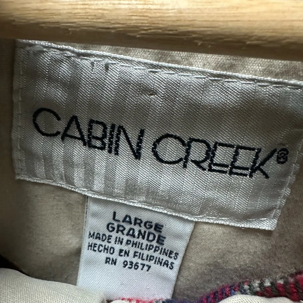 Flannel lined canvas jacket, vintage size large chore coat - Image 2