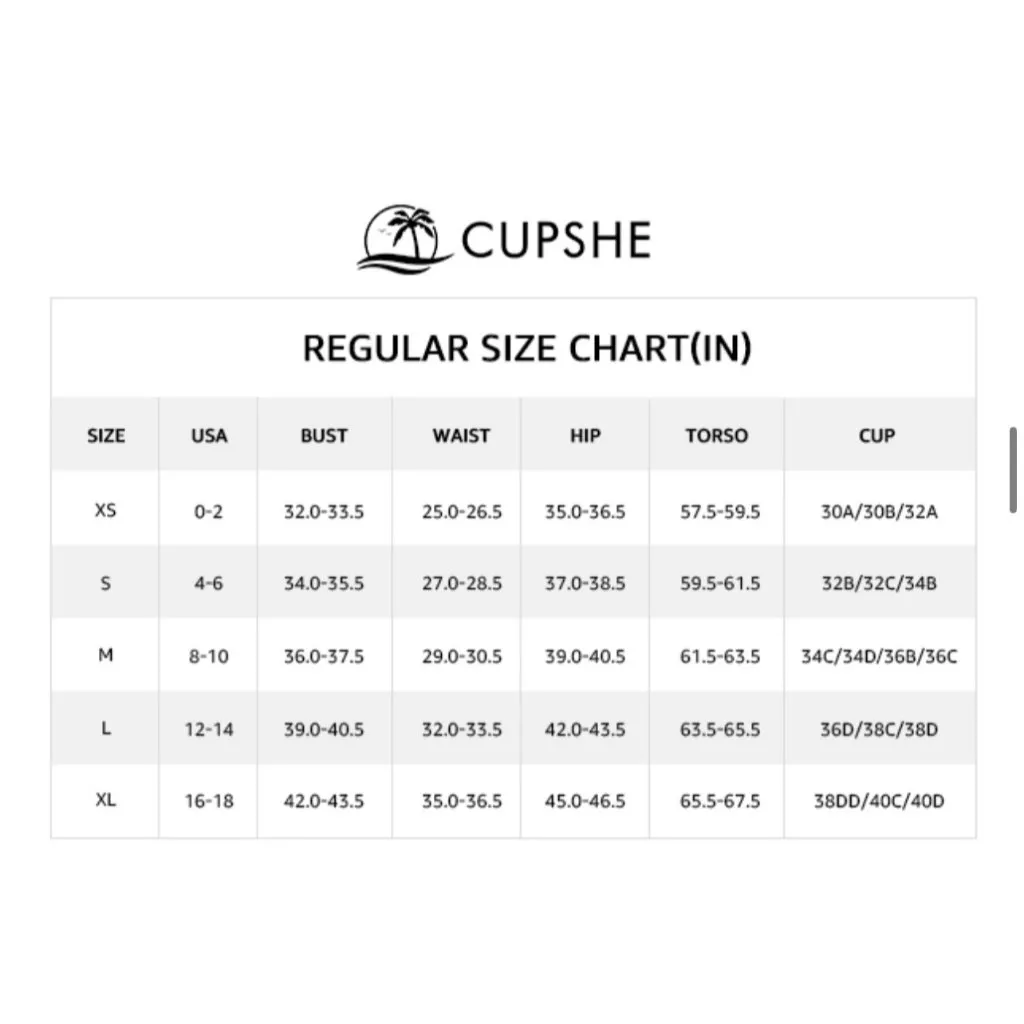 Cupshe Floral Scalloped‎ Top Bikini Set High Waist Bottoms Womens L NEW - Image 10