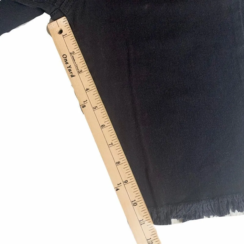 New! Wild Fable Black Frayed Jean Shorts Size 0 - Image 8