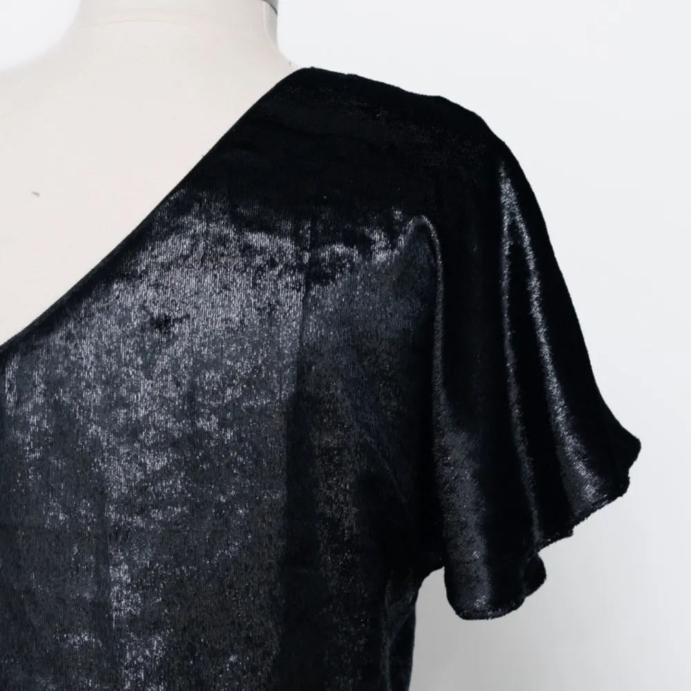 7 For All Mankind. New! One Shoulder Velour Dress. - Image 5