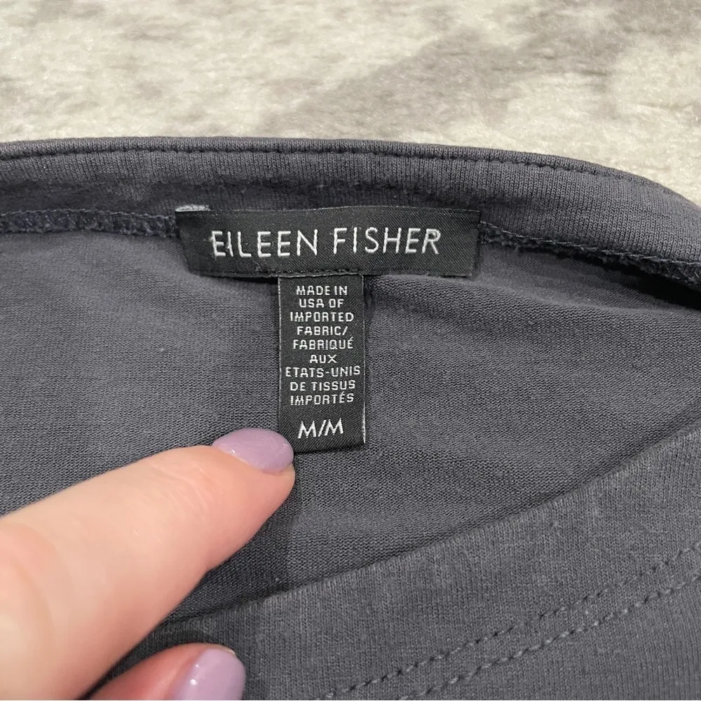 Eileen Fisher Grey Long Sleeve Shirt - Image 7