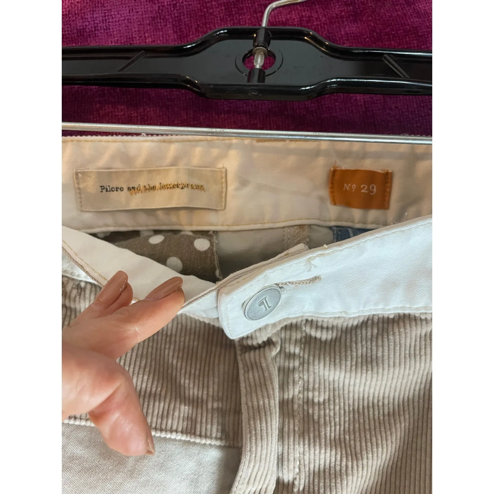 Anthropologie PILCRO Patchwork Mini Skirt w Corduroy Size 29 Medium M 8 - Image 2