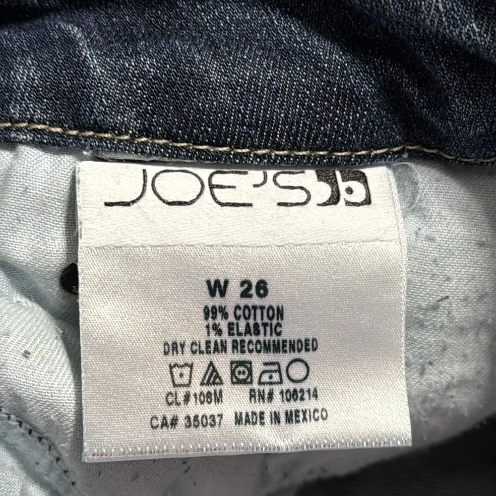 Joe's Jeans size W 26 denim boot cut low rise blue jeans zip button closure - Image 8