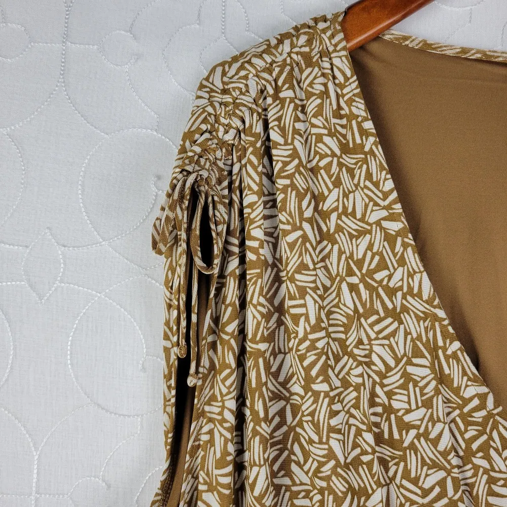 Old Navy Dress XXL Tall Waist Defined Sleeveless Tie Shoulder Smocked Mesh NEW - Image 9