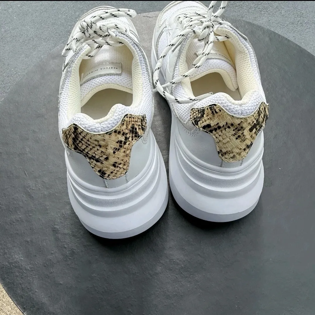 Rebecca Minkoff Sneakers 8 White And Animal Print - Image 5