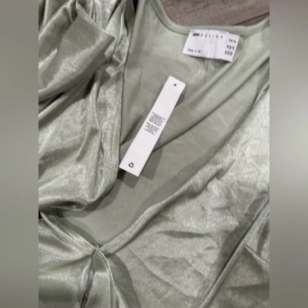 ASOS Curve Sage Green Midi Dress Size 14 - Image 14