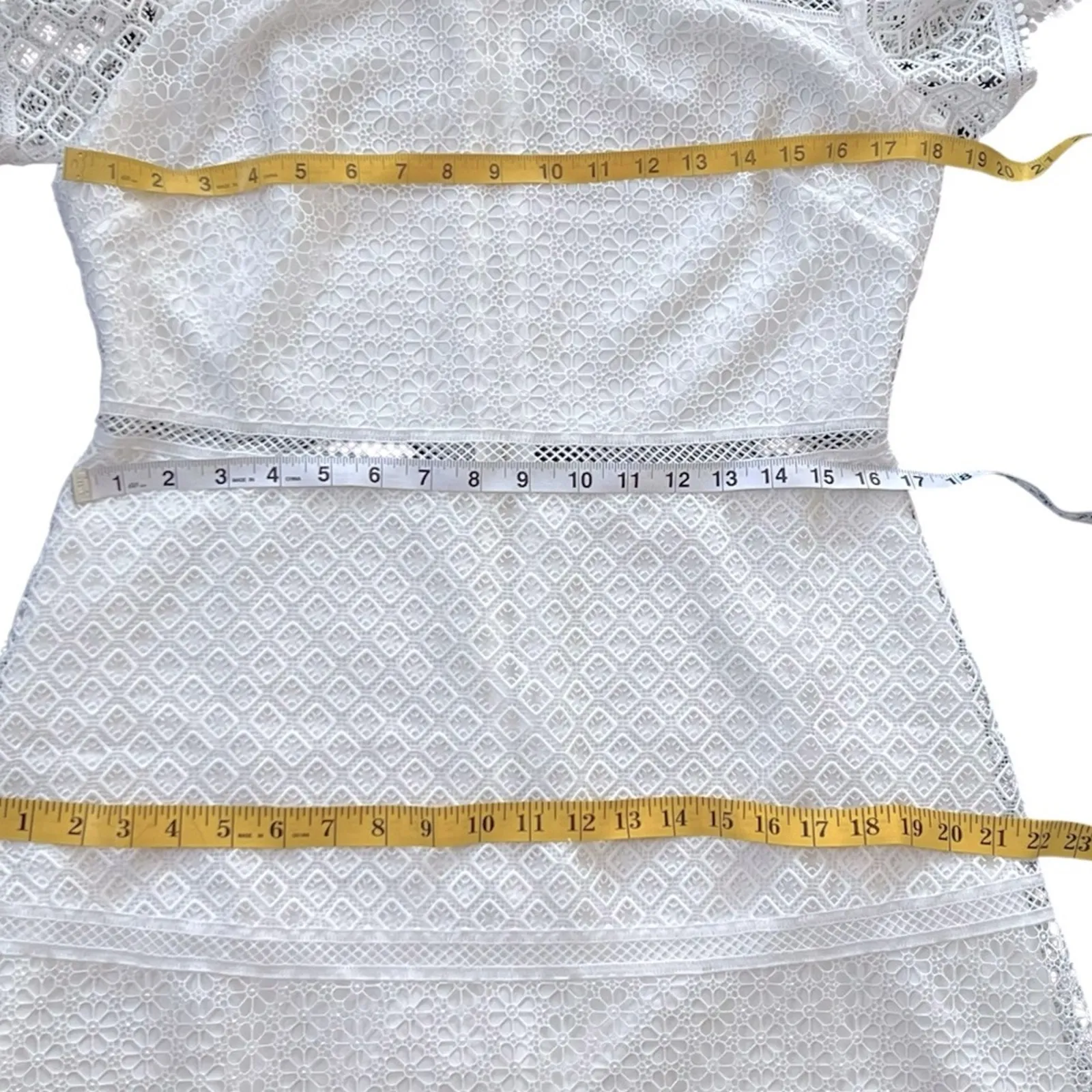 Ted Baker London 12 White Dress Allara Cocktail Mini Semi Formal Large Lace Boho - Image 15