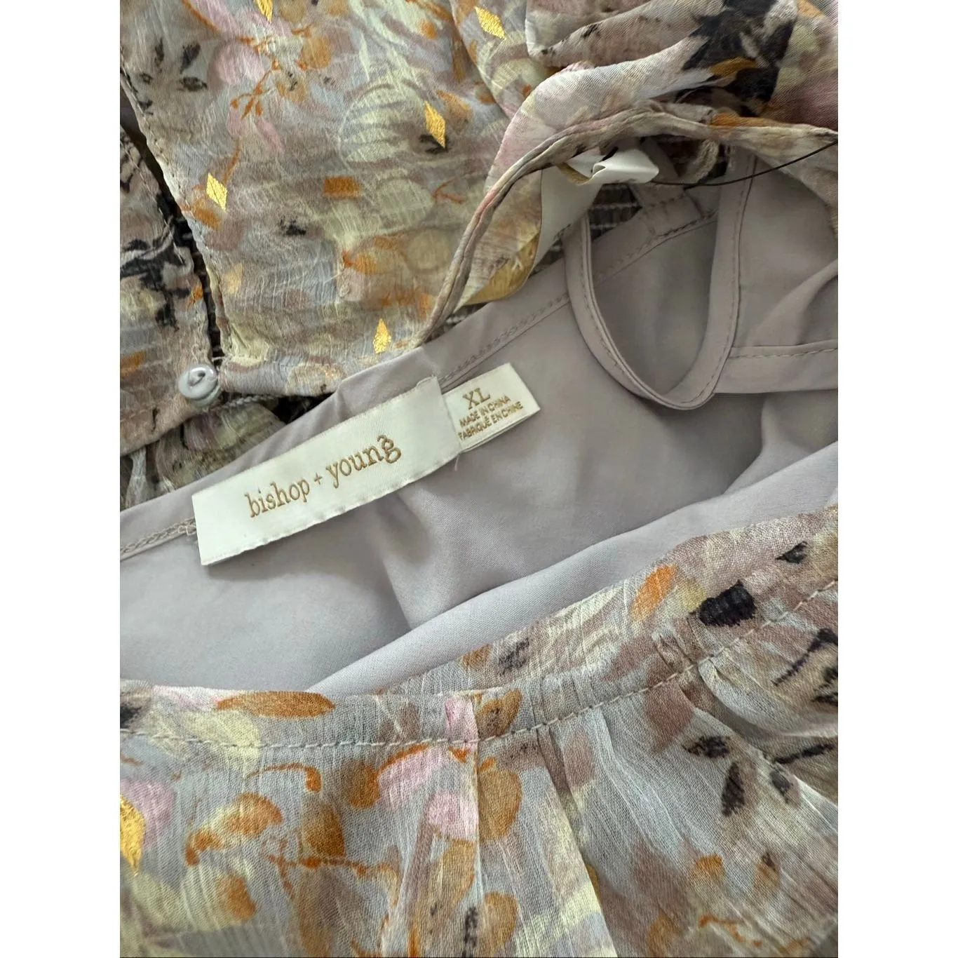 NWT Bishop + Young Smocked Waist Floral Victoria Midi Dress $100 XL - Image 11