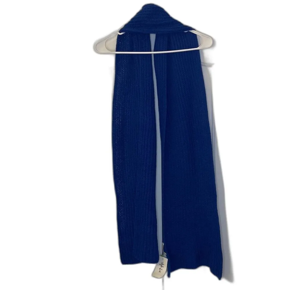 Style & Co Solid Waffle-Knit Scarf Blue - Image 2