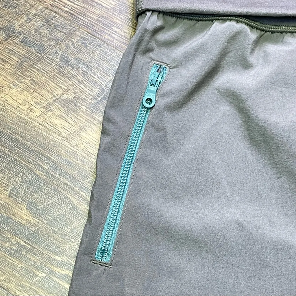 Offline By Aerie Og High Rise Leggings Fold Over Waist Jogger Pants Brown Small - Image 9