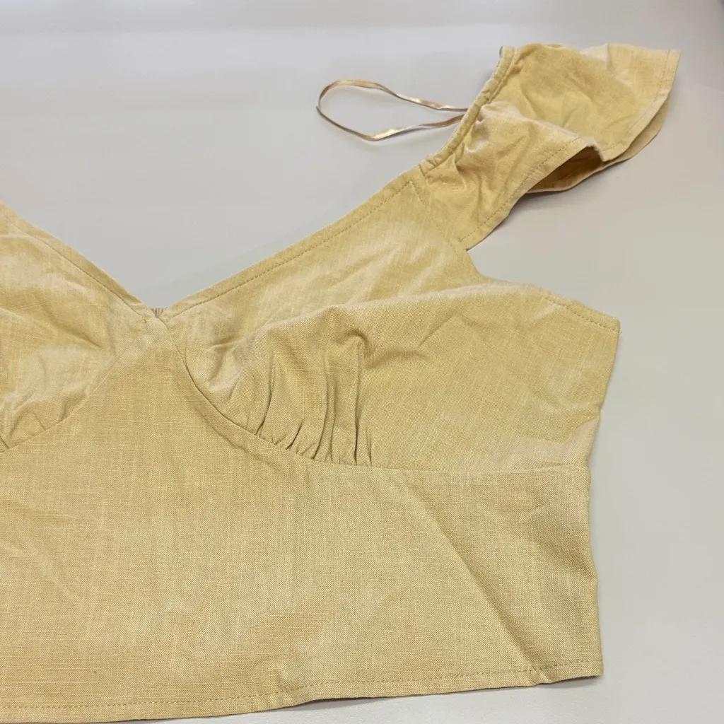 A New Day Tan Crop Top Size M - Image 3