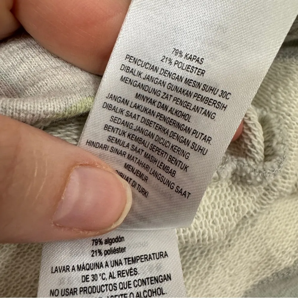 Ted Baker Grey Green Paisley Puff Shoulder Sweatshirt Womens 0 Preppy Classic - Image 5