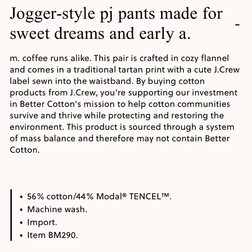 J. Crew Flannel Pajama Jogger Pant in Snowy Stewart Tartan small - Image 2