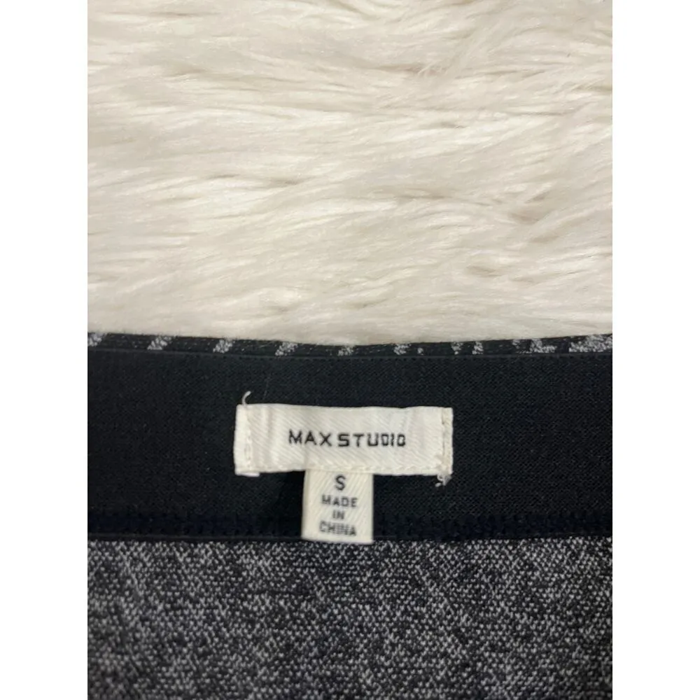 Max Studio stretch houndstooth wrap pencil skirt S - Image 3