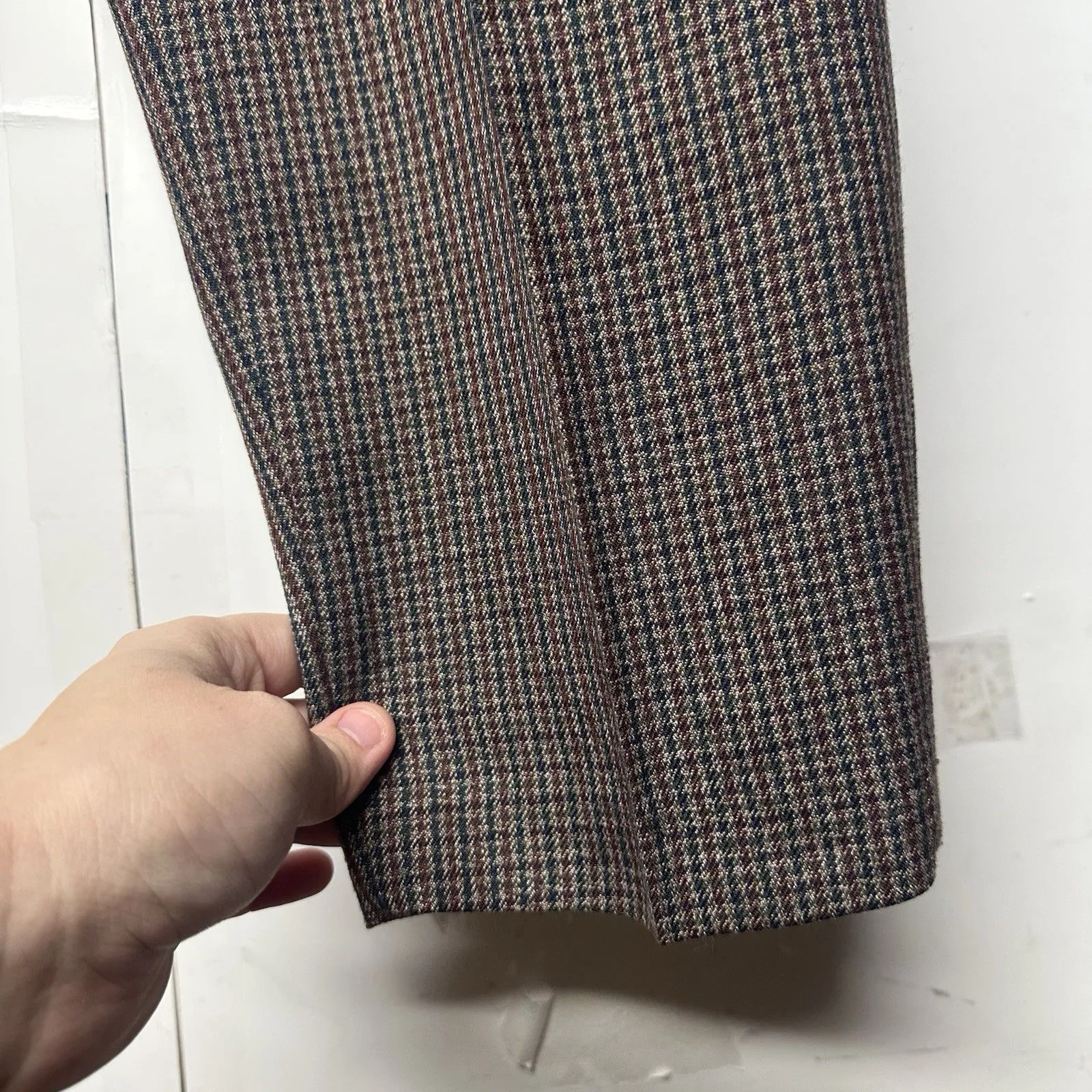 35th & 10th Women’s Size 9 High Waist Plaid Tapered Dress Pants Brown Gray - Image 3