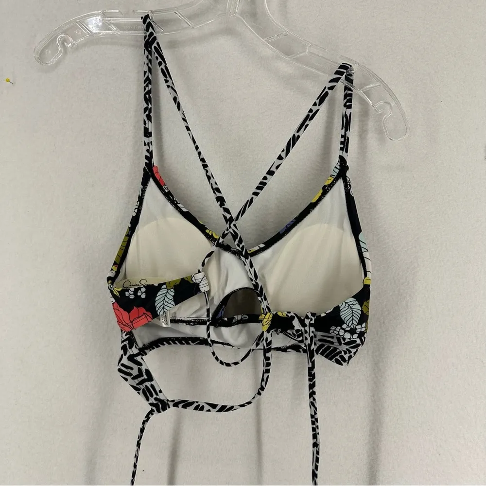Jessica Simpson Floral Strap Bikini Swim Top Womens Small Multi Y2K - Image 5