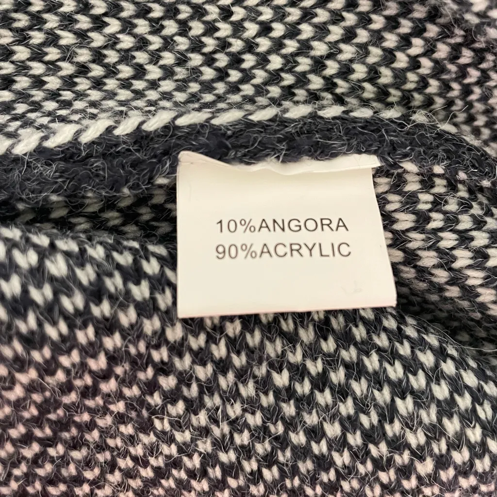 Tivoli of Ireland Nordic Fair Isle Longline Cardigan with Pockets Gray Size M - Image 8