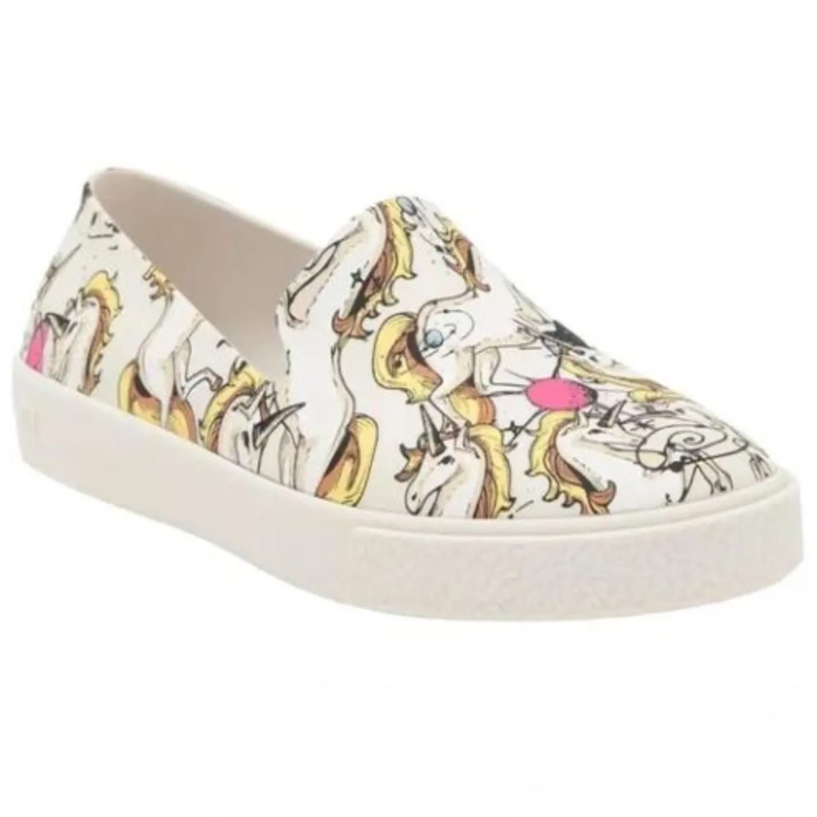Melissa Ground Slip On Sneaker Shoe White Unicorn Fantasy Womens Size 8 NIB NEW - Image 3