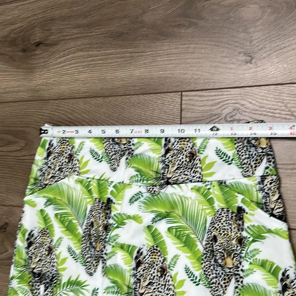 B Skinz 17” High Rise Jungle Tiger Print Golf Skirt Skort Green White Medium‎ - Image 7