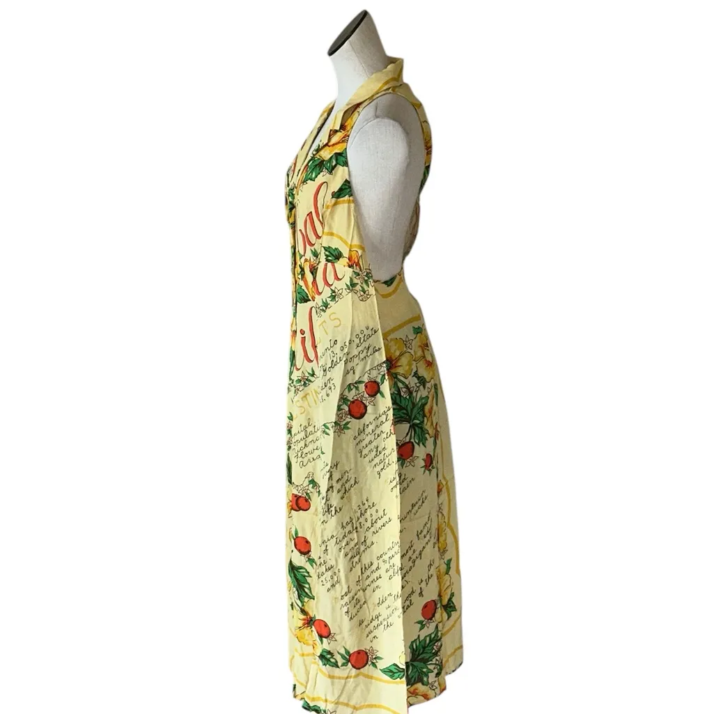 NWOT Urban Outfitters Floral Yellow Newspaper Print Shirt Dress - Image 5